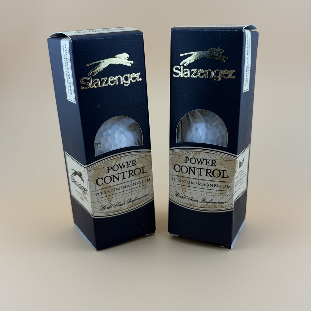 Slazenger 408p Power Control Golf Balls Titanium Magnesium Vintage 6 Balls NEW